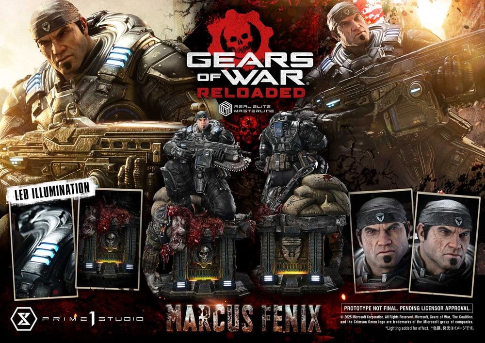 Gears of War: Reloaded Real Elite Masterline Series Statue 1/3 Marcus Fenix Ultimate Version 97 cm