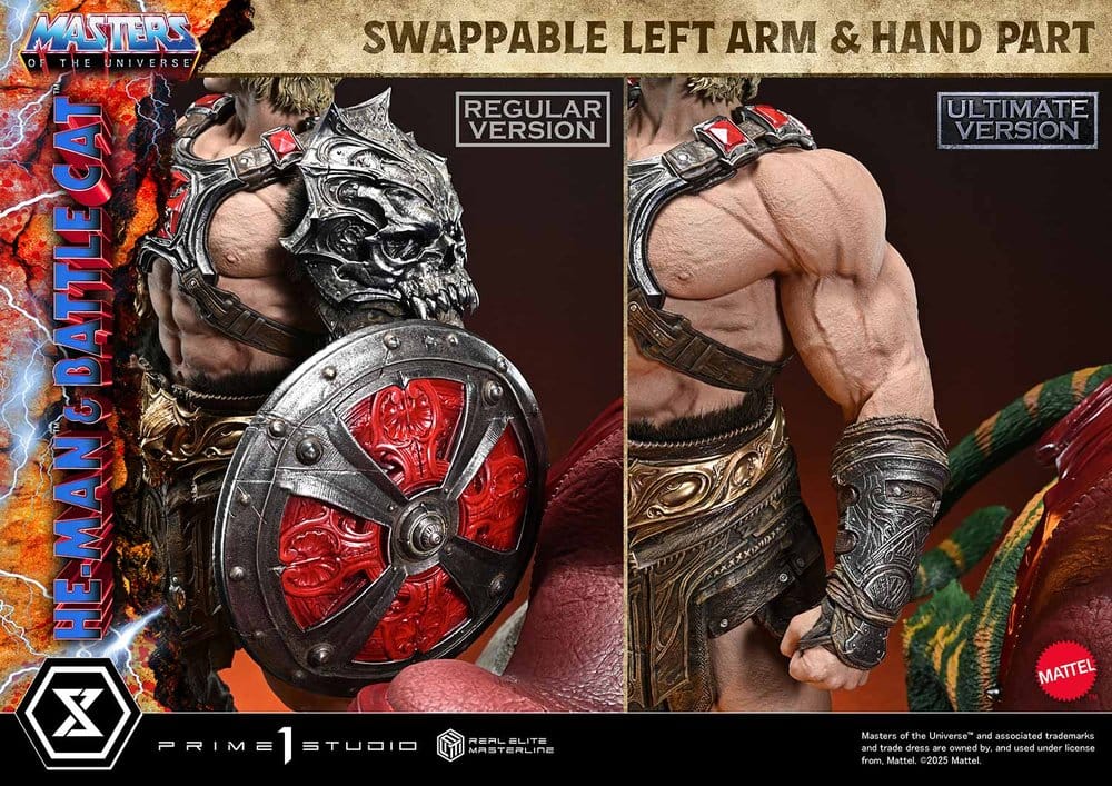 Masters of the Universe Real Elite Masterline Series Statue 1/4 He-Man & Battle Cat Ultimate Version 86 cm