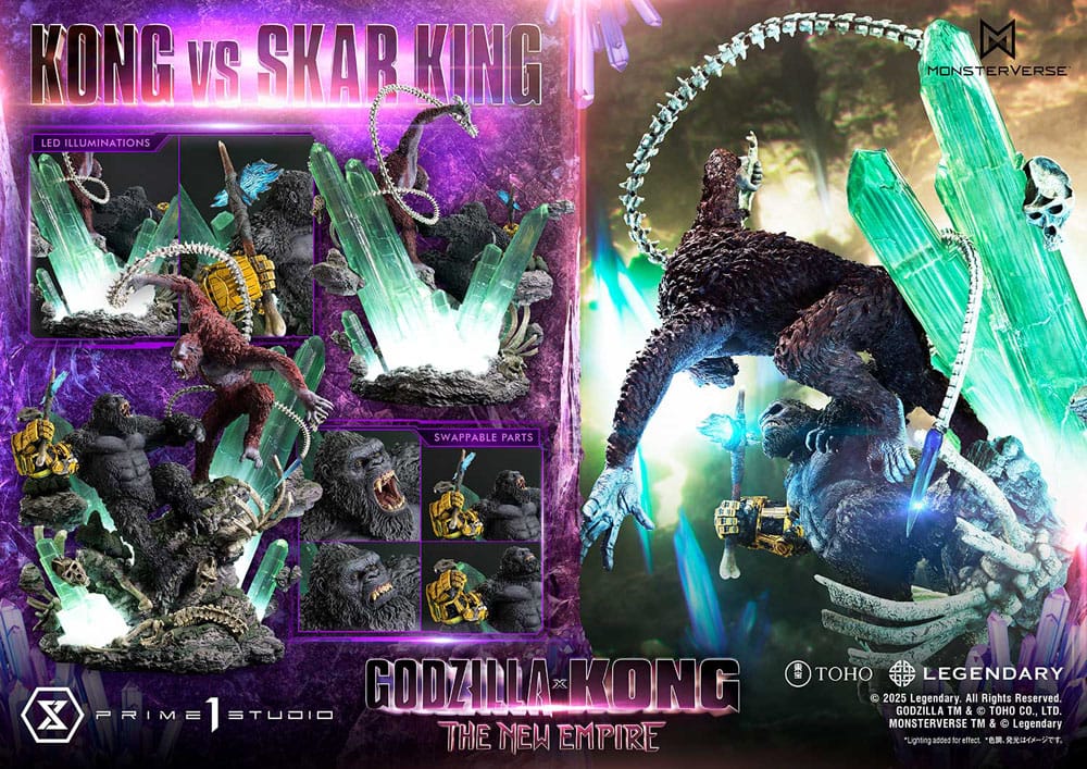 Godzilla x Kong: The New Empire Ultimate Diorama Masterline Series Statue Kong vs Skar King 104 cm