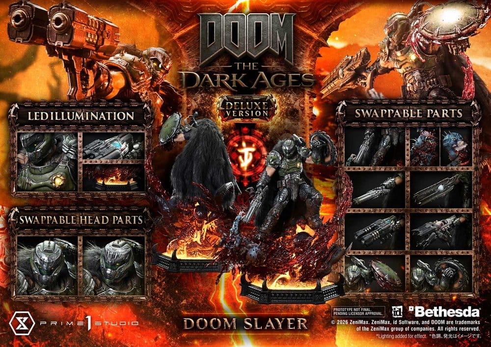 DOOM: The Dark Ages Ultimate Premium Masterline Series Statue 1/4 DOOM Slayer DX Bonus Version 77 cm