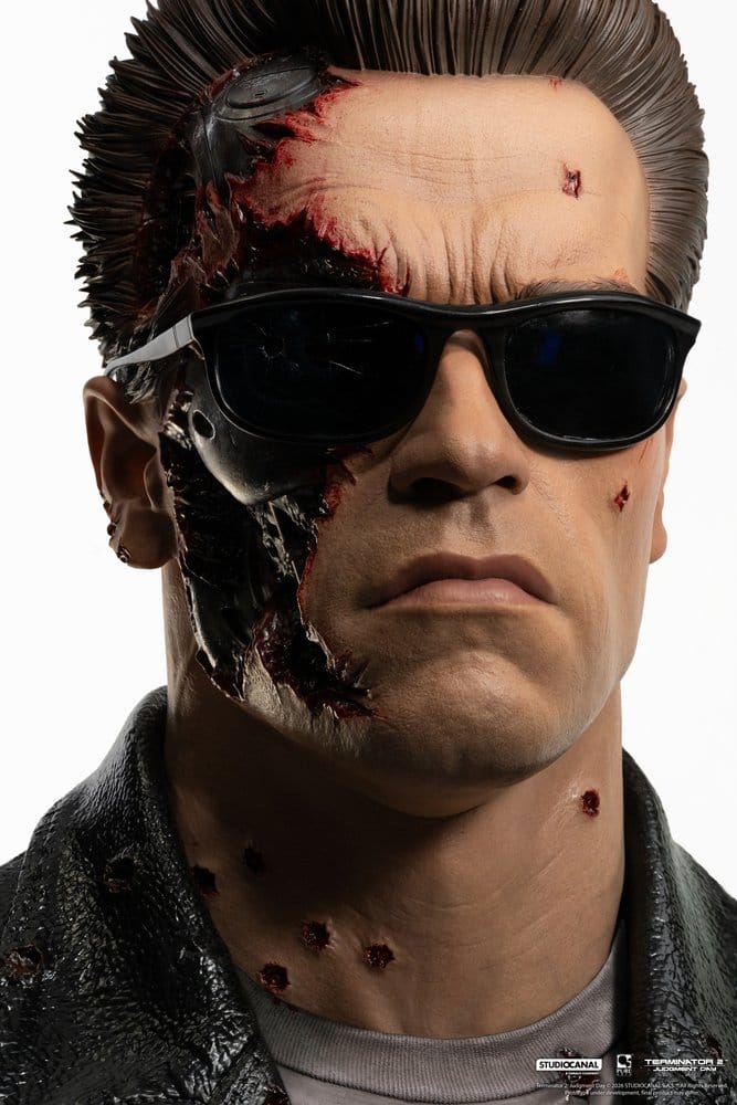 Terminator 2 Replik 1/1 T-800 Model 101 Battle Damaged Art Mask 47 cm