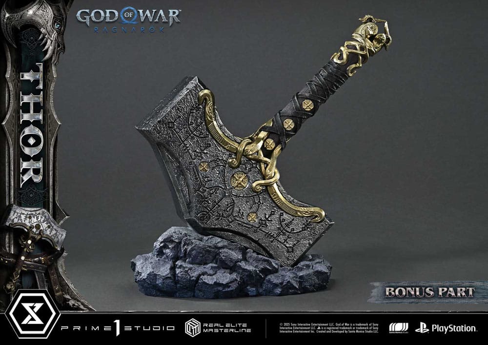 God of War: Ragnarök Real Elite Masterline Series Statue 1/3 Thor Deluxe Bonus Version 105 cm