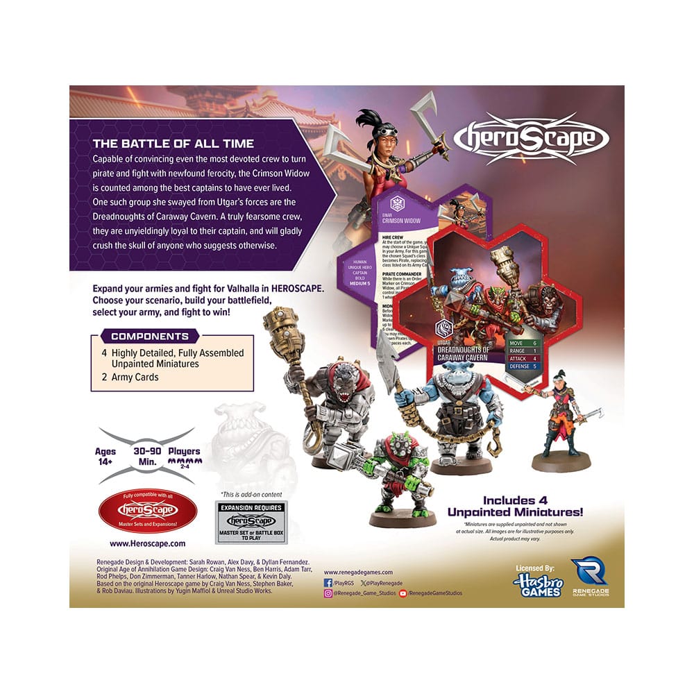 Heroscape Army Expansion Embers of War: Crimson Widow & Dreadnoughts of Caraway Cavern *English Version*