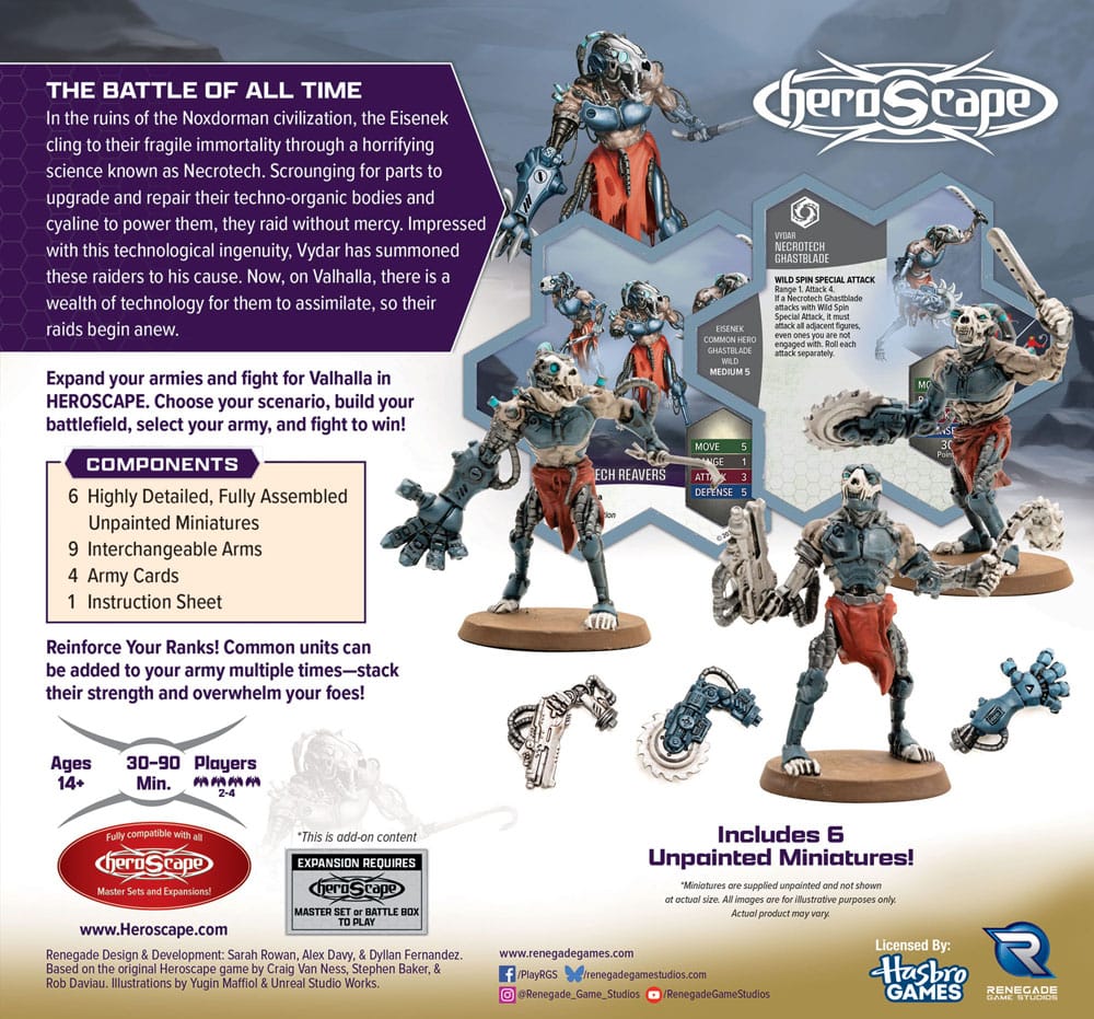 Heroscape Army Expansion Age of Annihilation Upgraded Necrotech Reavers (Common) *English Version*