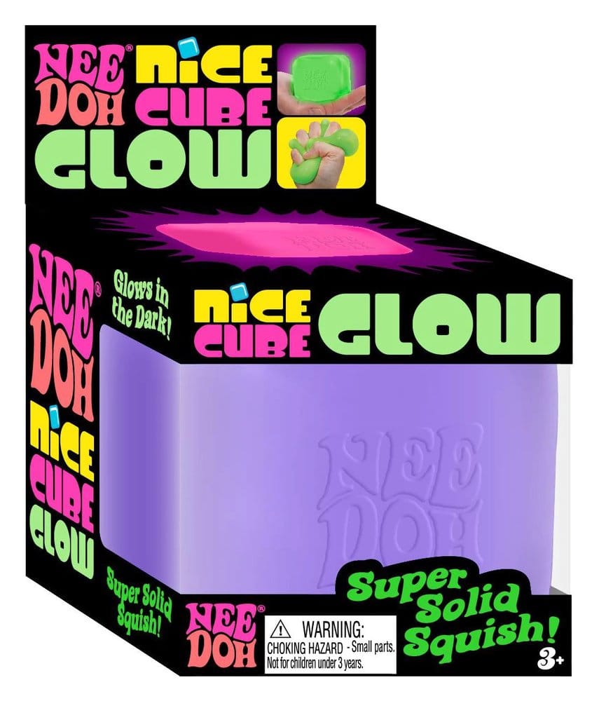 NeeDoh Squeeze Ball Nice Cube Glow (Glow in the Dark) 5 cm Display (12)