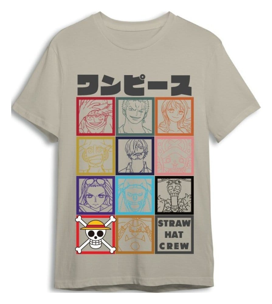 One Piece T-Shirt Straw Hat Crew Sand Size L