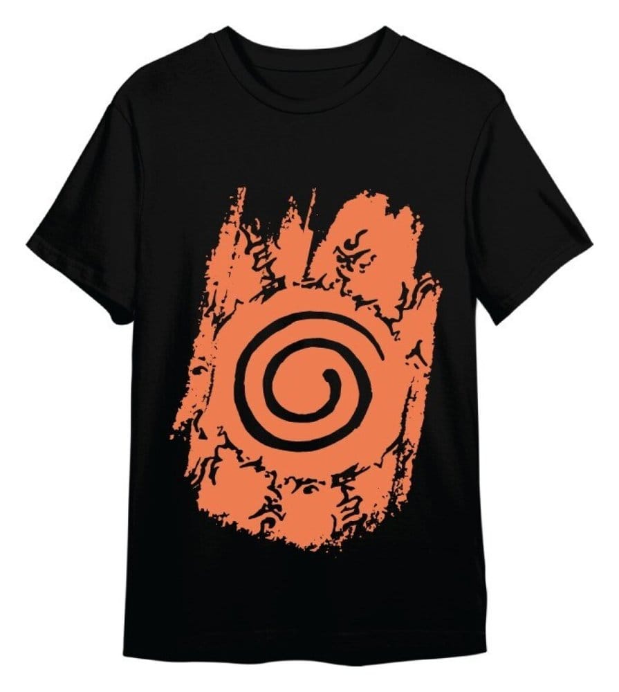 Naruto Shippuden T-Shirt Retro Logo Black Size M