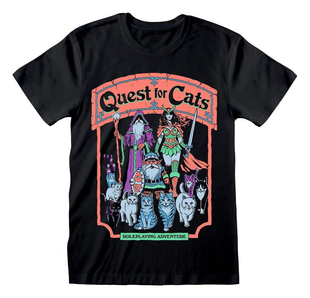 Steven Rhodes T-Shirt Quest For Cats Black Size XL