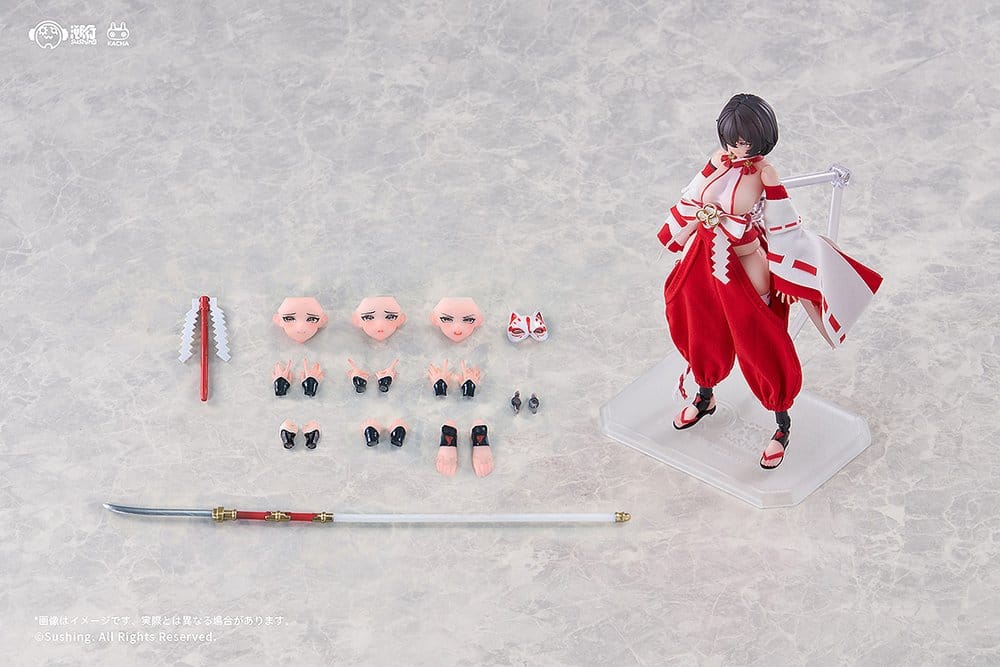 Combat Priestess Action Figure 1/12 Kikyou Uefuji 15 cm