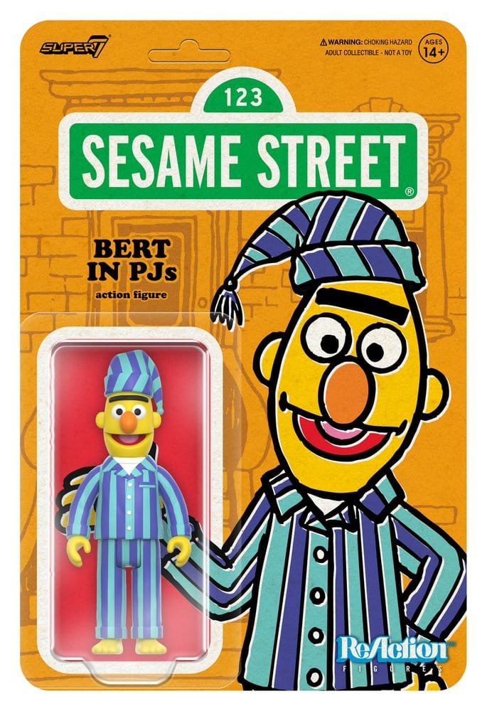 Sesame Street ReAction Action Figure Wave 06 Bert (PJ) 10 cm