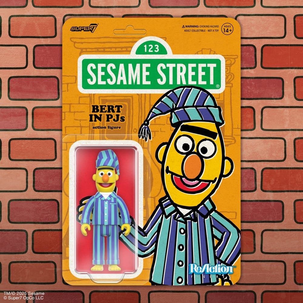 Sesame Street ReAction Action Figure Wave 06 Bert (PJ) 10 cm