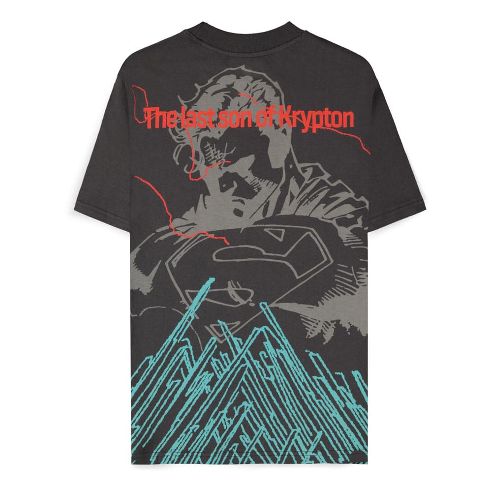 DC Comics T-Shirt Superman Dark Grey son of Krypton Size M