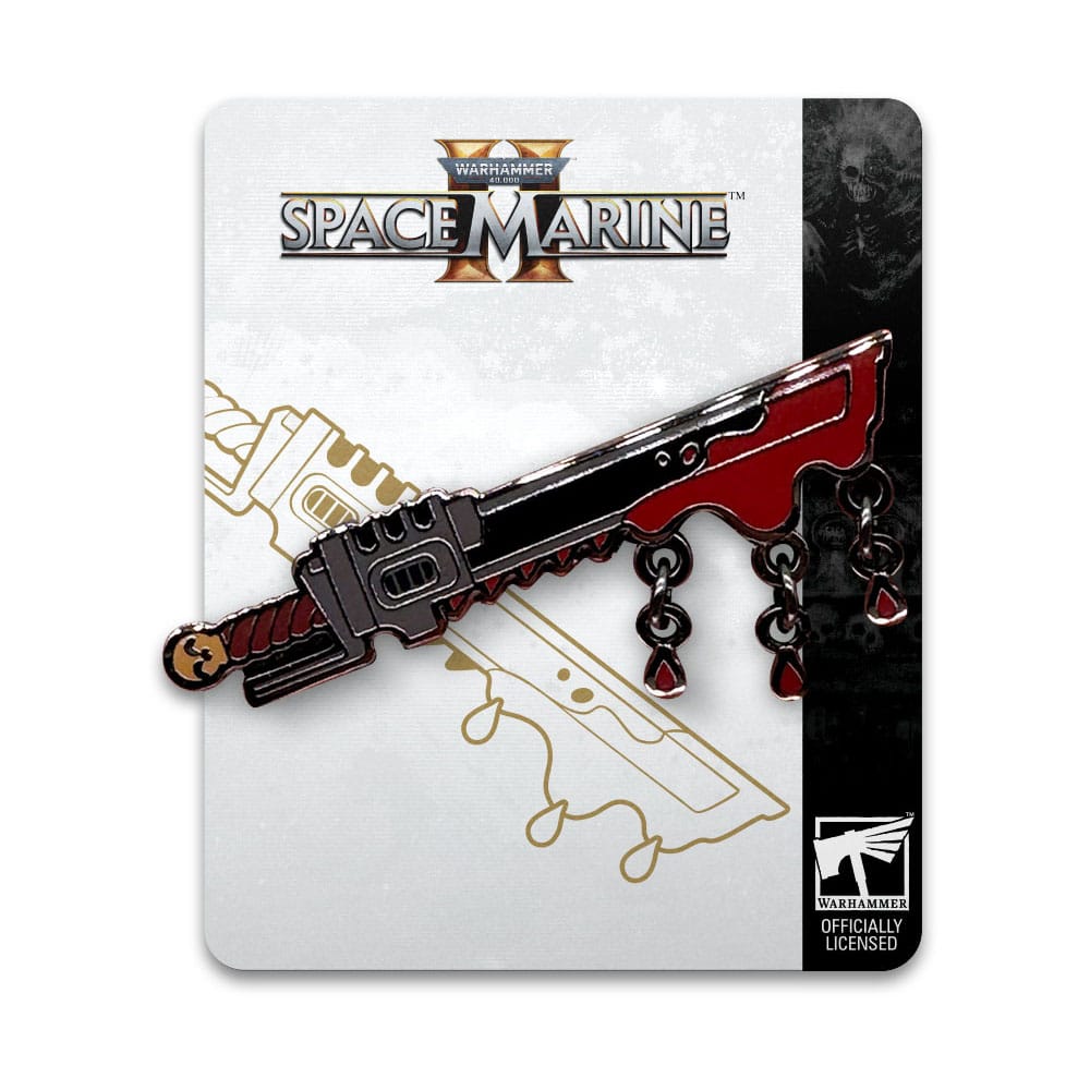 Space Marine 2 Pin Badge Chainsword 5 cm