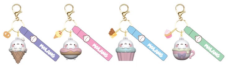 Molang Snack Time Series Keychain with Hand Strap Display (12)