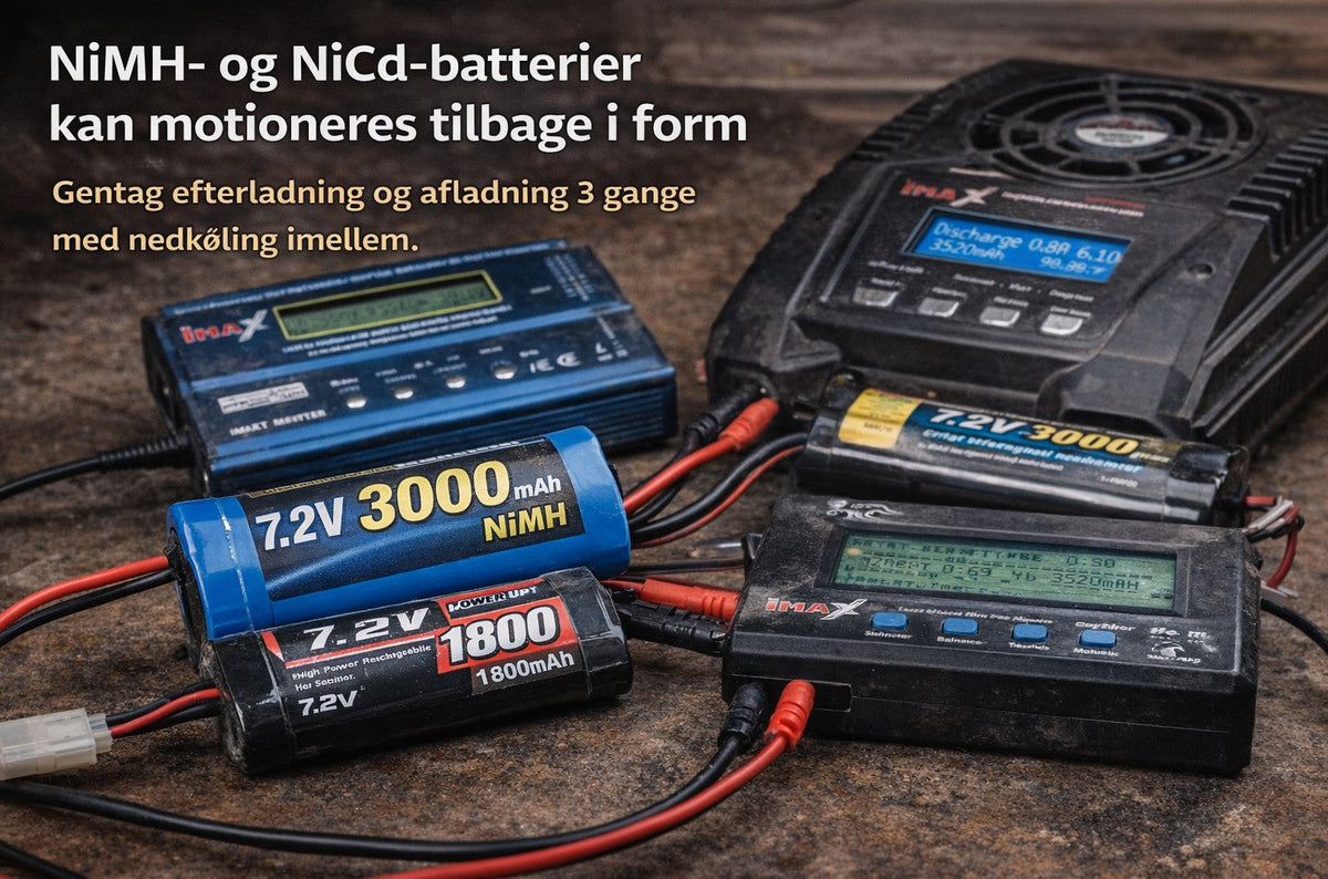 Spørgsmål: Hvordan Genoplivning / motionering af NiMh & NiCD batterier