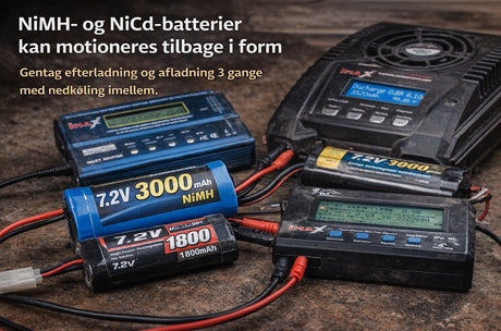 Spørgsmål: Hvordan Genoplivning / motionering af NiMh & NiCD batterier