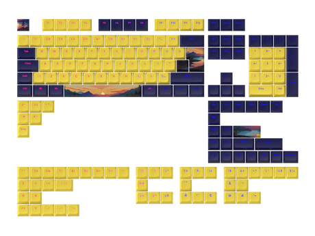Dark Project - Sunset Keycaps [ANSI &amp; ISO]
