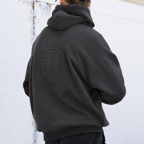 World of Tanks Hoodie with embossing grey, 2XL
