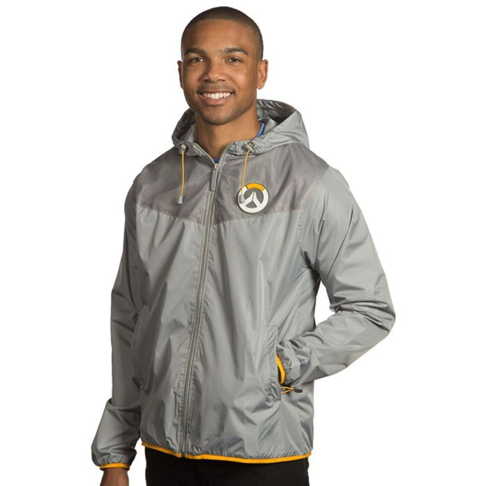 Jinx Overwatch - Logo Windbreaker Jacket Grey, S