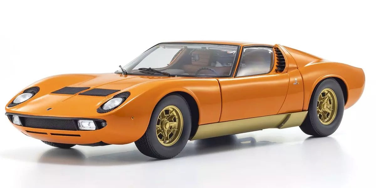 Kyosho 1:12 Lamborghini Miura P400 1968 Orange/Brown Interior