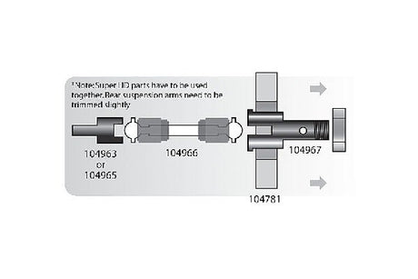 Super Heavy Duty Drive Axle 25X70Mm (2Pcs)