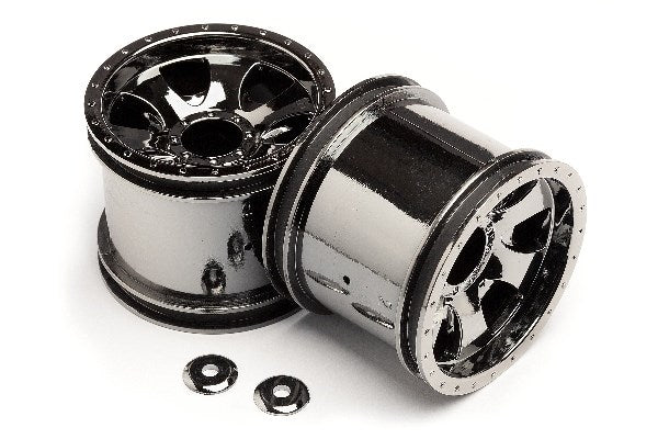 Warlock Wheel Black Chrome (2.2In/2Pcs)