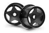 Super Star Wheel Black Rear (120 X 75Mm/2Pcs)