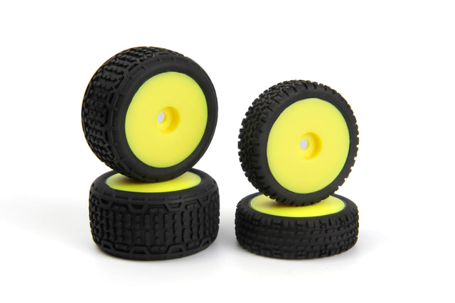 Sidebar Buggy Wheel/Tyre Set (Yellow/Front/Rear)