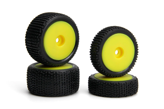 Sideline Buggy Wheel/Tire Set (Yellow/Front/Rear)