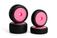 Sideline Buggy Wheel/Tire Set (Pink/Front/Rear)