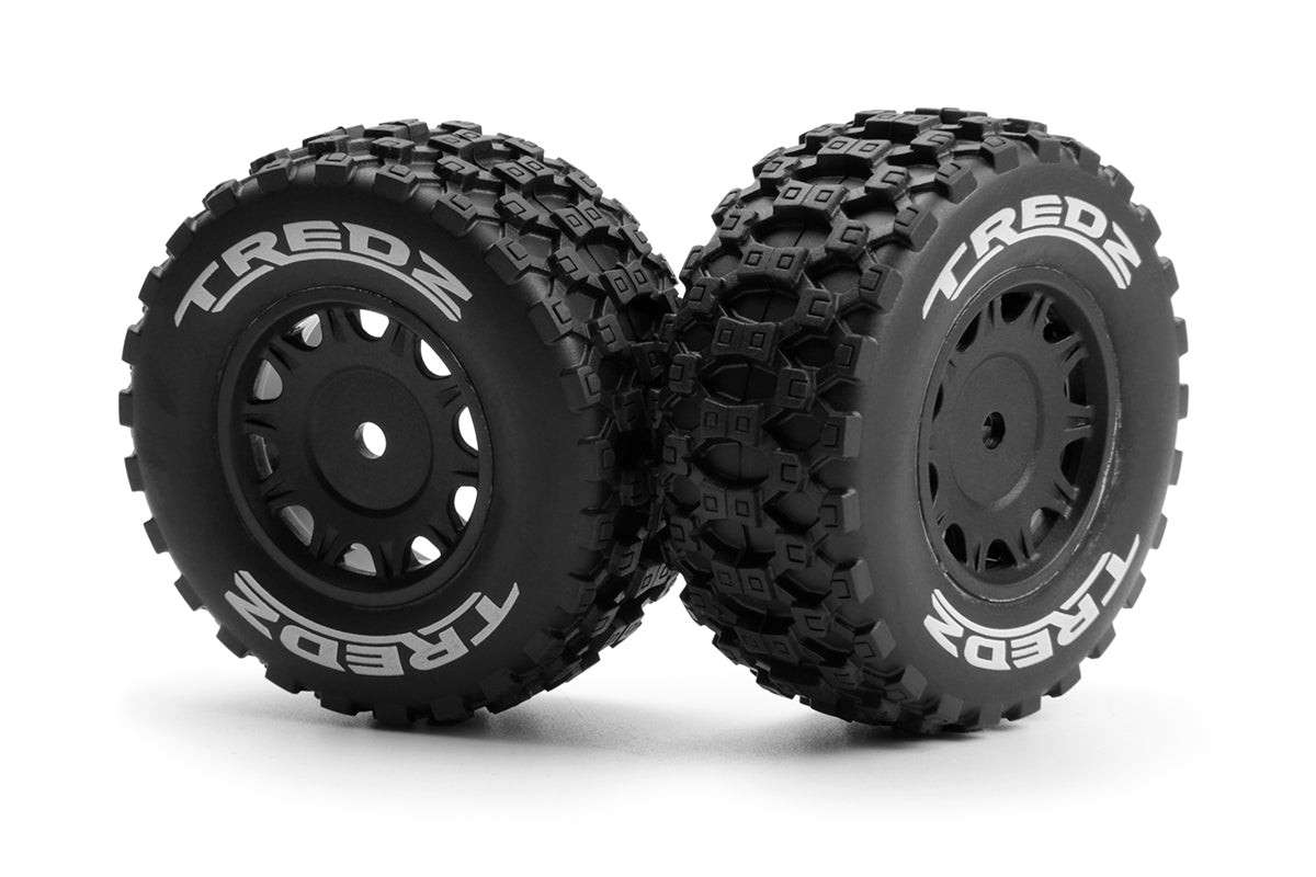 Assembled Wheel & Tyre Set (Black/2pcs)