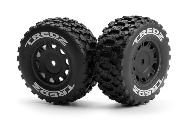 Assembled Wheel & Tyre Set (Black/2pcs)