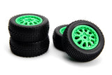 Sidepin SC Wheel/Tyre Set (Green/Front/Rear)