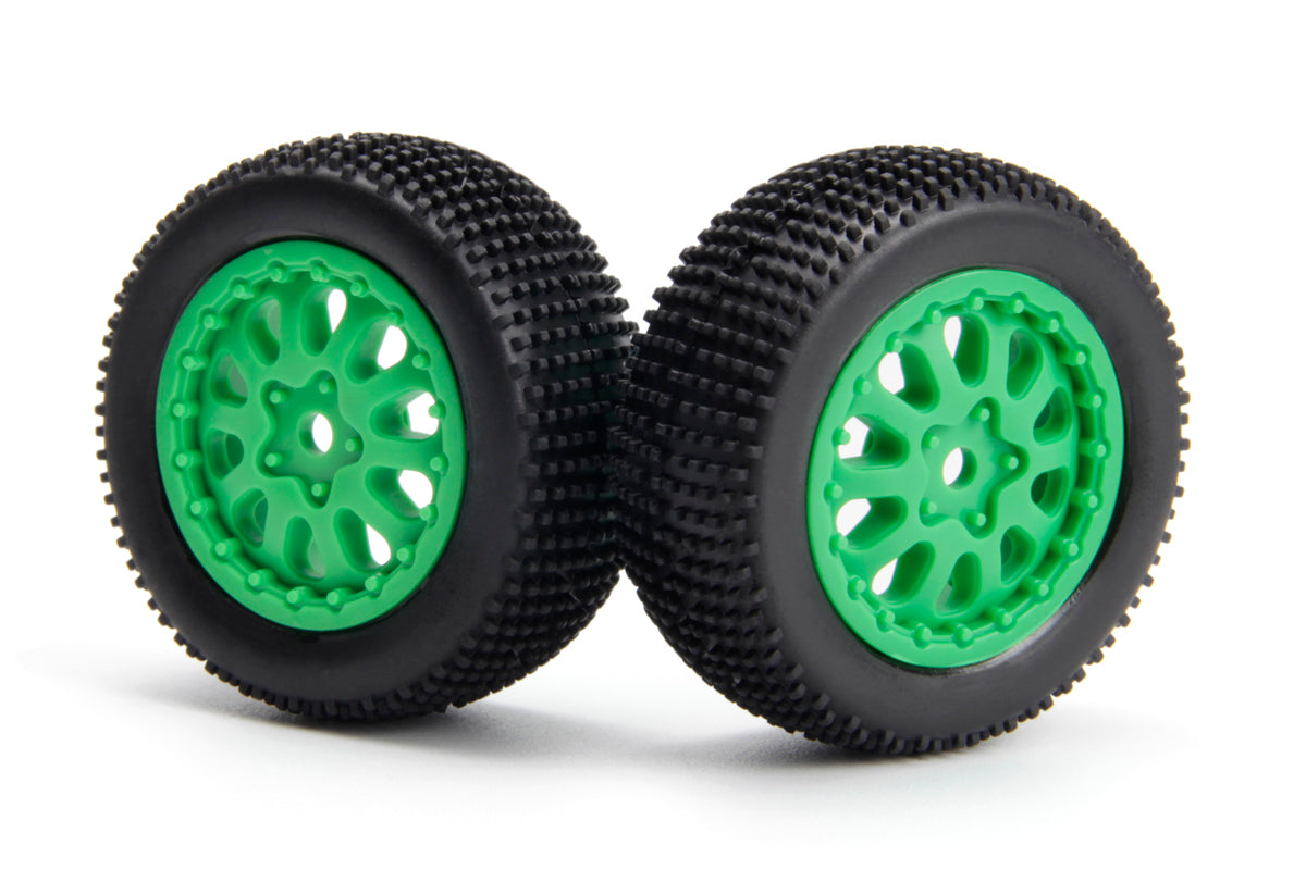 Sidepin SC Wheel/Tyre Set (Green/Front/Rear)