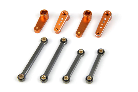 Aluminum Sway Bar Set (Gunmetal/Orange/Front/Rear)