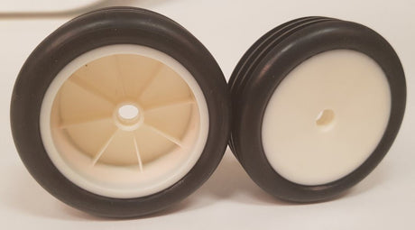 Buggy front wheels white 1:10 (2 pieces) - TILBUD