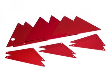 Traxxas 8434R Tube Chassis Inner Panels Red Alu set  UDR