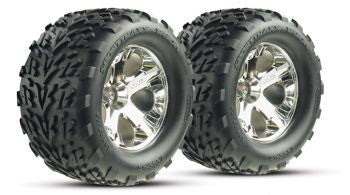 Traxxas 3668 Tires &amp; Wheels Talon/All-Star Chrome 2.8" (2)