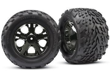 Traxxas 3669A Tires &amp; Wheels Talon/All-Star Black Chrome 2.8" TSM (2)