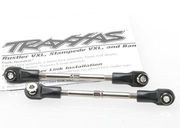 Traxxas 3745 Turnbuckle Toe Link Complete 78mm Steel (2)