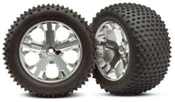 Traxxas 3770 Tires &amp; Wheels Alias/All-Star Chrome 2,8" Rear (2)