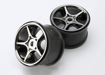 Traxxas 5372X Wheels Gemini Black Chrome (17mm) 3.8" (2)