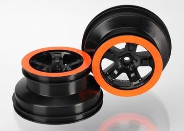 Traxxas 5868X Wheels SCT Black/Orange 2.2/3.0" 4WD/2WD Rear (2)