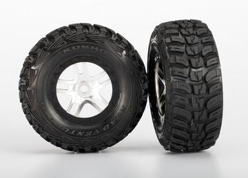 Traxxas 5976 Tires &amp; Wheels Kumho/S-Spoke Chrome-Black (14mm) (2)
