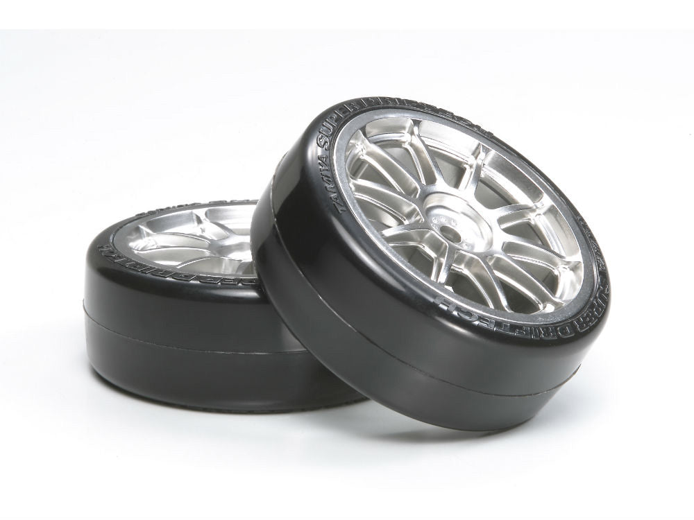 RC SPOKED WHEEL W/ SD TIRES DRIFT 24MM