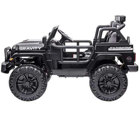 Elektrisk børnejeep Gravity metallic sort 12 volt