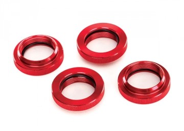 Traxxas 7767R Spring Retainer Alu Red (for GTX #7761,7861) (4)