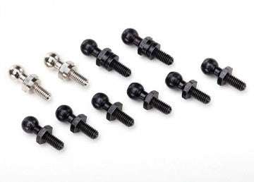 Traxxas 7540X Pivot Balls, Black (6), long (2), Silver (2)
