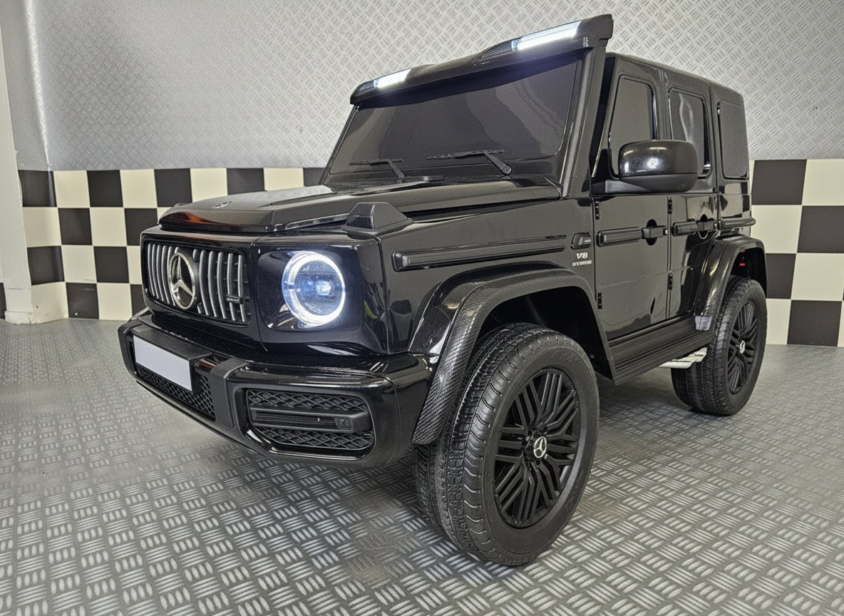 Mercedes-Benz G63 AMG 4x4 24V elbil til børn – 2 personer, metallic sort
