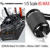 Hobbywing EZRun MAX5 Combo — 5687-1100KV Brushless ESC & Motor | 1/5 Skala | 3-8S LiPo